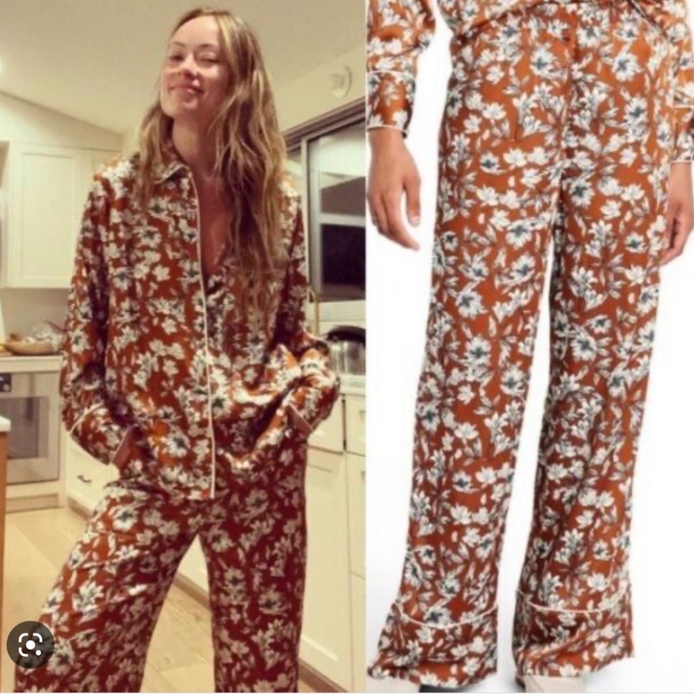 LA LIGNE X TARGET Floral Wide Leg Trousers Pants Size 1X - Like New - Picture 2 of 4